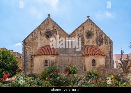 Arkadi Kloster auf der griechischen Insel Kreta Stockfoto