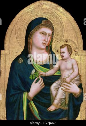 Giotto. Madonna mit Kind von Giotto di Bondone (ca. 1266-1337), Tempera auf Tafel, c. 1320-30 Stockfoto