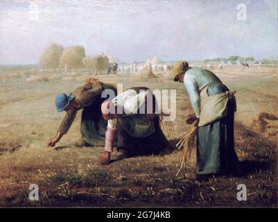 Gleaners von Jean-Francois Millet (1814-1875), Öl auf Leinwand, 1857 Stockfoto