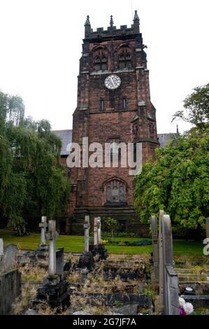 St. Peter's Church in Woolton Liverpool, England, wo John Lennon und Paul McCartney sich 1957 zum ersten Mal trafen Stockfoto