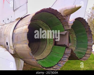 Turbinen eines sowjetischen Kämpfers Stockfoto