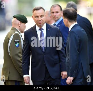 Krakau, Polen. Juli 2021. Der polnische Präsident Andrzej Duda im Kommando der Spezialeinsatzkräfte in General Nil in Krakau. Kredit: SOPA Images Limited/Alamy Live Nachrichten Stockfoto