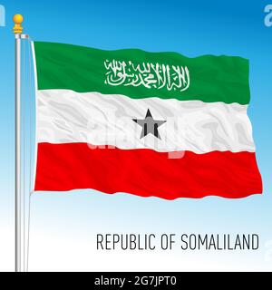 Somaliland offizielle Nationalflagge, afrikanisches Land, Vektorgrafik Stock Vektor