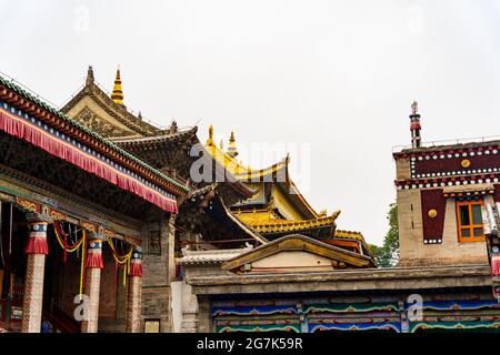 Kumbum Champa Ling buddhistisches Kloster in Xining, Qinghai, China Stockfoto