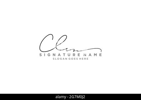 CL Buchstabe Unterschrift Logo Vorlage Elegantes Design Logo Zeichen Symbol Vorlage Vektor-Symbol Stock Vektor