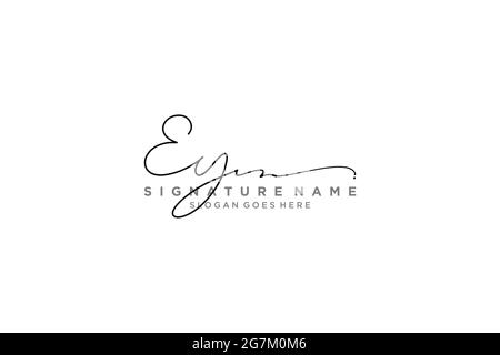 EY Letter Signature Logo Template Elegantes Design Logo Zeichen Symbol Vorlage Vektor-Symbol Stock Vektor
