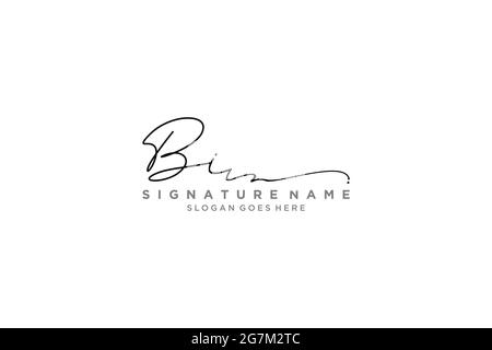 BI Letter Signature Logo Vorlage Elegantes Design Logo Zeichen Symbol Vorlage Vektor-Symbol Stock Vektor