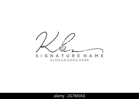 KB Brief Unterschrift Logo Vorlage Elegantes Design Logo Zeichen Symbol Vorlage Vektor-Symbol Stock Vektor