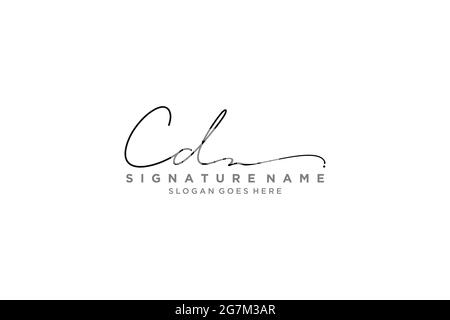 CD Letter Signature Logo Vorlage Elegantes Design Logo Zeichen Symbol Vorlage Vektor-Symbol Stock Vektor