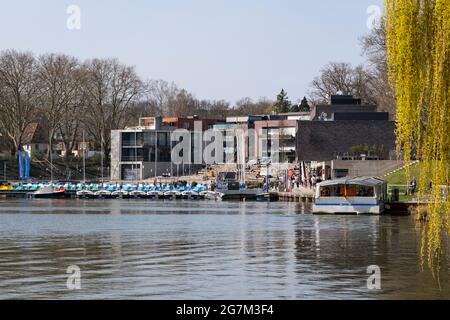 Hafen am Aasee, Münster, Nordrhein-Westfalen, Deutschland, Europa Stockfoto