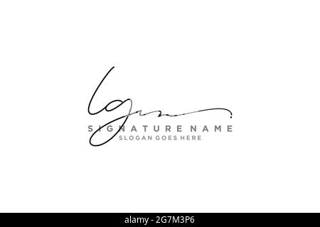 IG Brief Unterschrift Logo Vorlage Elegantes Design Logo Zeichen Symbol Vorlage Vektor-Symbol Stock Vektor