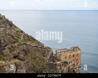 Verlassene Gebäude 'Casa Hamilton' in Teneriffa, Spanien Stockfoto