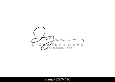 JG Buchstabe Unterschrift Logo Vorlage Elegantes Design Logo Zeichen Symbol Vorlage Vektor-Symbol Stock Vektor