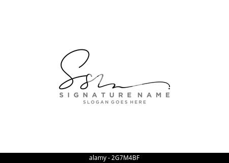 SS Buchstabe Unterschrift Logo Vorlage Elegantes Design Logo Zeichen Symbol Vorlage Vektor-Symbol Stock Vektor
