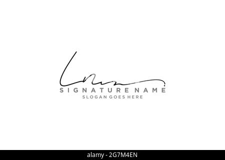 LN Buchstabe Unterschrift Logo Vorlage Elegantes Design Logo Zeichen Symbol Vorlage Vektor-Symbol Stock Vektor