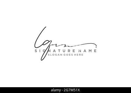 IQLetter Unterschrift Logo Vorlage Elegantes Design Logo Zeichen Symbol Vorlage Vektor-Symbol Stock Vektor