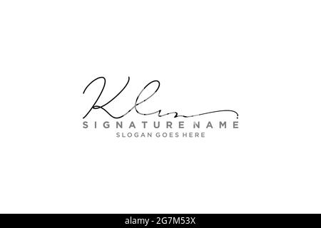 KL Letter Signature Logo Vorlage Elegantes Design Logo Zeichen Symbol Vorlage Vektor-Symbol Stock Vektor