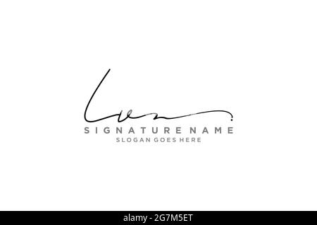 LV Buchstabe Unterschrift Logo Vorlage Elegantes Design Logo Zeichen Symbol Vorlage Vektor-Symbol Stock Vektor