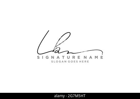 LB Letter Signature Logo Vorlage Elegantes Design Logo Zeichen Symbol Vorlage Vektor-Symbol Stock Vektor
