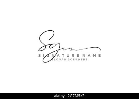 SG Letter Signature Logo Vorlage Elegantes Design Logo Zeichen Symbol Vorlage Vektor-Symbol Stock Vektor