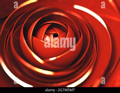 3d-Illustration abstrakten Hintergrund Blume. Blütenblatt. Abstrakte Rose. Blumenhintergrund Stockfoto