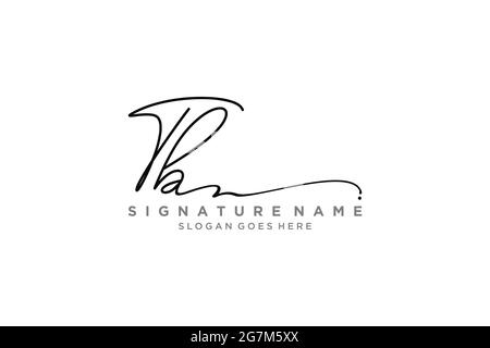 TB Brief Unterschrift Logo Vorlage Elegantes Design Logo Zeichen Symbol Vorlage Vektor-Symbol Stock Vektor