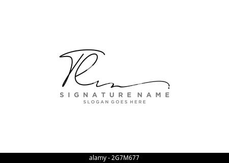 TL Buchstabe Unterschrift Logo Vorlage Elegantes Design Logo Zeichen Symbol Vorlage Vektor-Symbol Stock Vektor