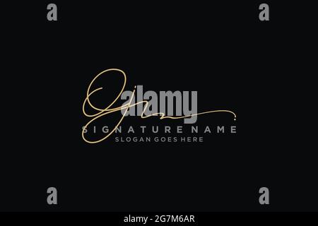 OJ Letter Signature Logo Template Elegantes Design Logo Zeichen Symbol Vorlage Vektor-Symbol Stock Vektor