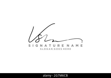 VS Brief Unterschrift Logo Vorlage Elegantes Design Logo Zeichen Symbol Vorlage Vektor-Symbol Stock Vektor