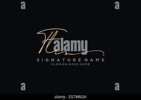 TT Brief Unterschrift Logo Vorlage Elegantes Design Logo Zeichen Symbol Vorlage Vektor-Symbol Stock Vektor