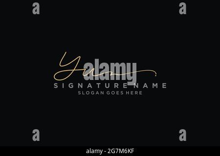 YU Brief Unterschrift Logo Vorlage Elegantes Design Logo Zeichen Symbol Vorlage Vektor-Symbol Stock Vektor