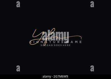 YF Buchstabe Unterschrift Logo Vorlage Elegantes Design Logo Zeichen Symbol Vorlage Vektor-Symbol Stock Vektor