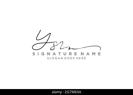 YS Buchstabe Unterschrift Logo Vorlage Elegantes Design Logo Zeichen Symbol Vorlage Vektor-Symbol Stock Vektor