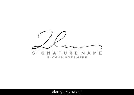 ZL Buchstabe Unterschrift Logo Vorlage Elegantes Design Logo Zeichen Symbol Vorlage Vektor-Symbol Stock Vektor