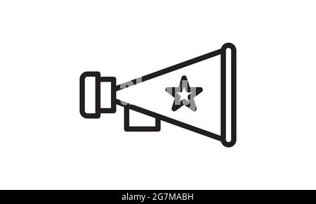 Megaphon Symbolvektor, Bullhorn-Illustration Schild. Lautsprecher-Symbol. Für Websites oder mobile Geräte. Stock Vektor