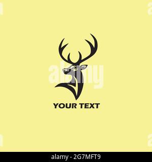 Deer-Logo-Vorlage. Vektorgrafik Stock Vektor