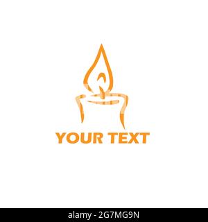 Vorlage Für Kerzenlogo. Vektorgrafik Design Stock Vektor