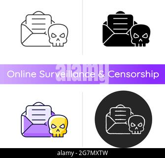 E-Mail-Phishing-Symbol Stock Vektor