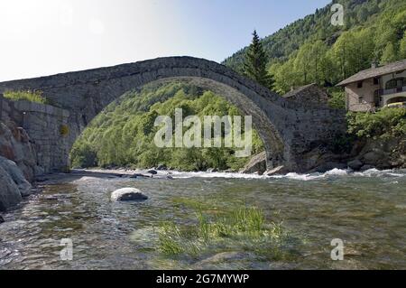 Val Chiusella, Piemonte, Italia Stockfoto