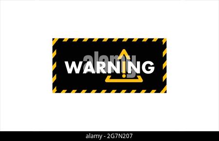 Warnung Warnband Schild mit Dreieck Symbol Logo Design Vektor Illustration Stock Vektor