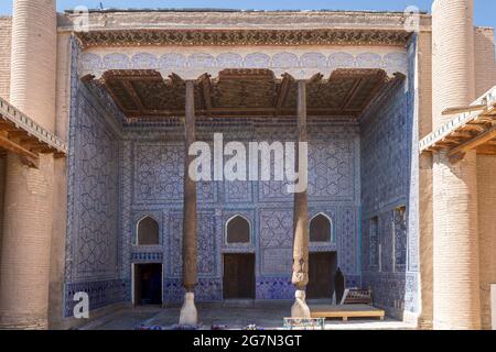 Steinpalast, Tasch Khauli, Sommerresidenz von Khivan Khans, Empfangsraum, Museum des antiken Khorezm, Chiwa, Usbekistan Stockfoto