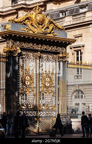 FRANKREICH, PARIS, 75001, PALAIS DE JUSTICE, BOULEVARD DU PALAIS IN DER ILE DE LA CITE Stockfoto