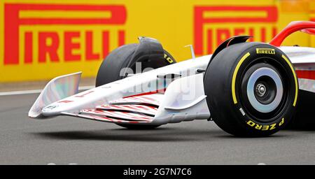 Die Vorstellung des neuen Formel-1-Fahrzeugs 2022 vor dem Grand Prix von Großbritannien in Silverstone, Towcester. Bilddatum: Donnerstag, 15. Juli 2021. Stockfoto