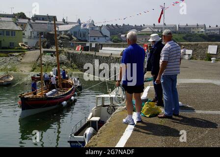 Rudern ehemaliges Cemaes Bay Lifeboat. Charles Henry Ashley. Stockfoto