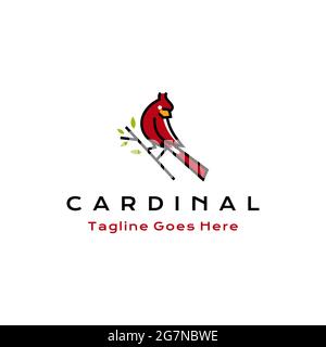 Cardinal Bird Logo Design Vektor Illustration Stock Vektor