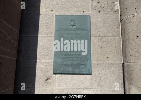 Gedenktafel, Rathaus Schöneberg, Berlin, Deutschland Stockfoto