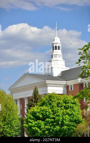 Wheaton, Illinois, USA. Das Billy Graham Center auf dem Campus des Wheaton College. Stockfoto