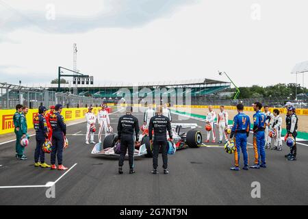 Neues F1 2022 Fahrzeug während des Formel 1 Pirelli British Grand Prix 2021, 10. Lauf der FIA Formel 1 Weltmeisterschaft 2021 vom 16. Bis 18. Juli 2021 auf dem Silverstone Circuit, in Silverstone, Großbritannien - Foto Xavi Bonilla / DPPI Stockfoto