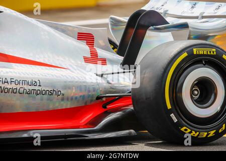 Der neue F1 2022 enthüllt mechanische Details der Hinterradaufhängung während des Formel 1 Pirelli British Grand Prix 2021, dem 10. Lauf der FIA Formel 1-Weltmeisterschaft 2021 vom 16. Bis 18. Juli 2021 auf dem Silverstone Circuit in Silverstone, Großbritannien - Foto Xavi Bonilla / DPPI Stockfoto