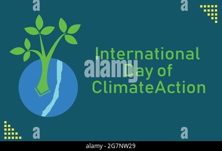 Vektorvorlage für den Internationalen Tag der Klimapolitik Stock Vektor